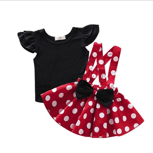 Short Sleeve Top &amp; Polka Skirt