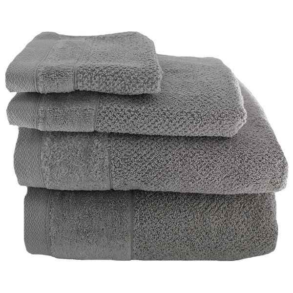 Wedgewood Collection Towels 550gsm - Grey - 4 piece - 1FC, 1HT, 1BT, 1BS