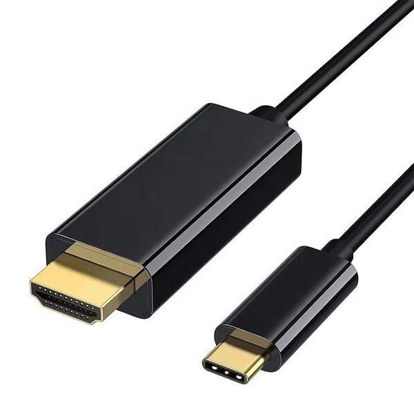 Type C to HDMI 6 Feet Cable, USB-C to HDMI 4K60Hz, Thunderbolt 3 Black/1.8M