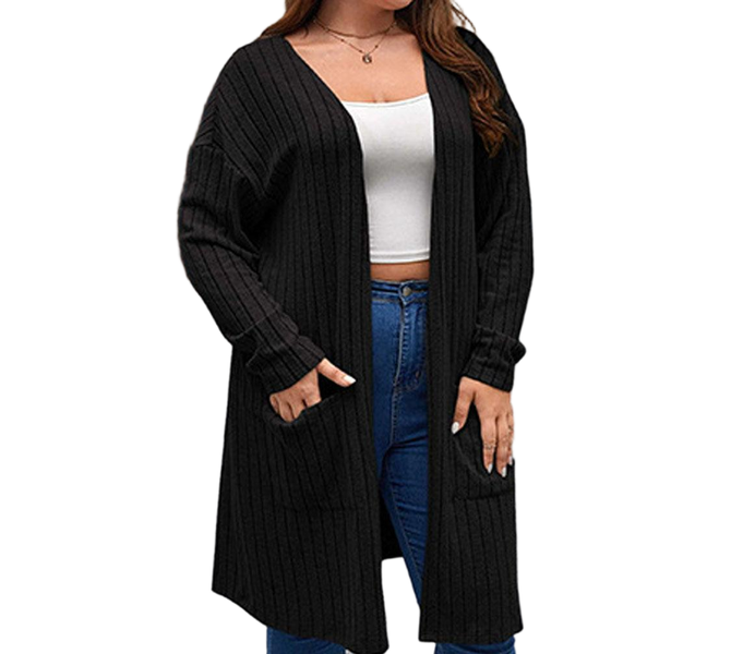 Women's Plus Size Casual Long Cardigan Sweater Jacket