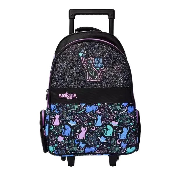 Smiggle Wild Side Trolley Backpack With Light Up Wheels