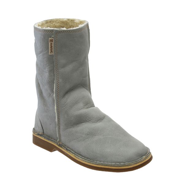 Gurmuki Ladies Leather Fur KUDU Boots - Light Grey