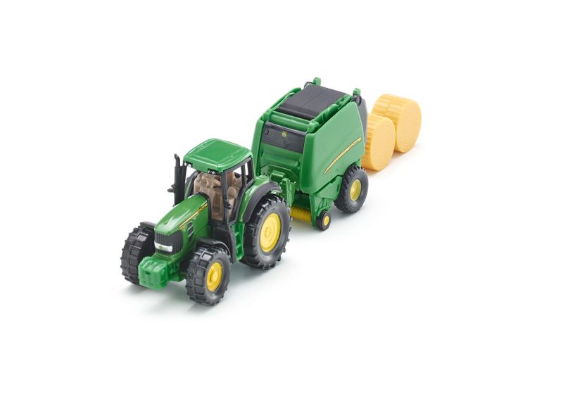 Siku John Deere Tractor with Baler (14cm long)