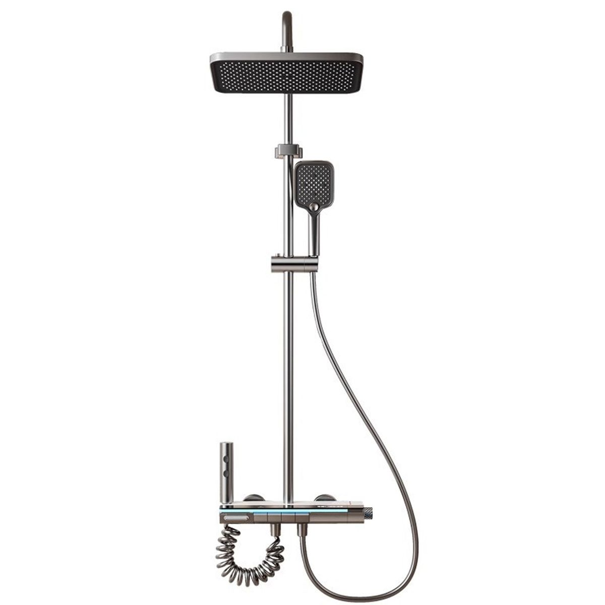 Thermostatic Rainfall Bath Shower Set with LED Digital Display System