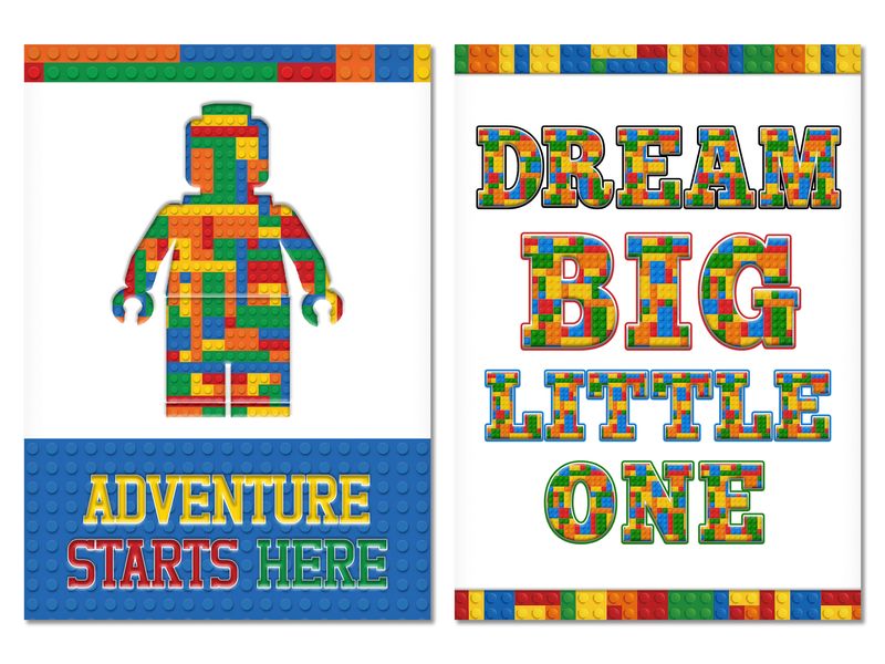 WALL ART: LEGO Set of 2 Unframed Posters
