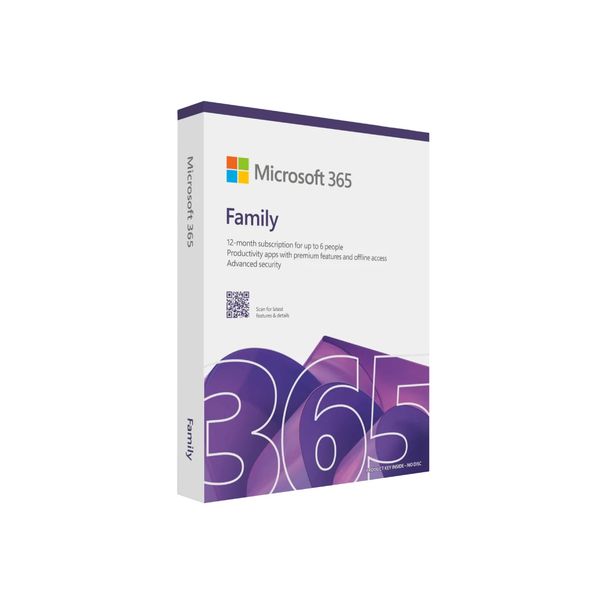 Microsoft 365 Family for up to 6 people AI-powered features Purple Package