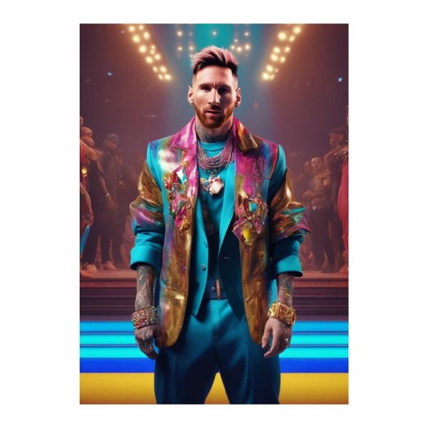 Messi Party Splash - A1 Poster