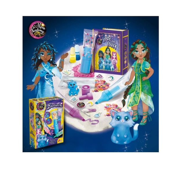 DIY Highlighter Marker Craft Kit for Kids - Moon Academy by Lisciani