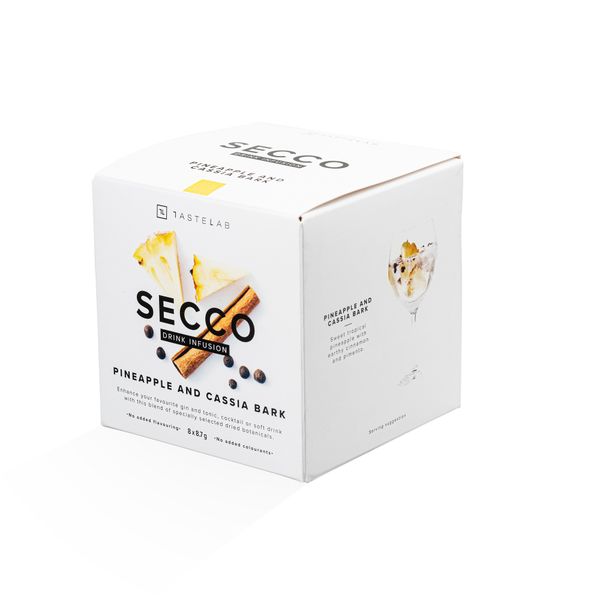 Secco 8 Pack - Drink Infusion - Includes 8 packets of :Pineapple and Cassia Bark