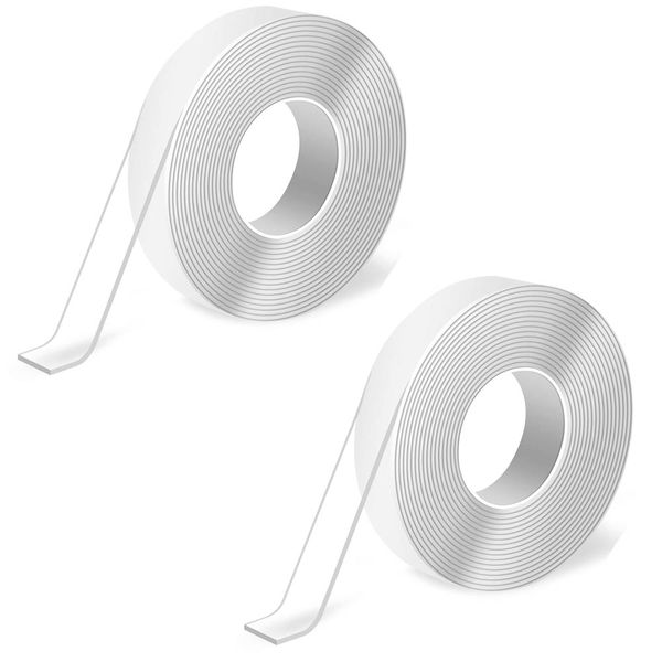 2-Pack Nano Tape-Clear, Trace-Free, High-Adhesion Double-Sided Tape