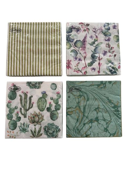 Greenery Disposable serviettes -3ply - (20 Serviettes) - Set of 4