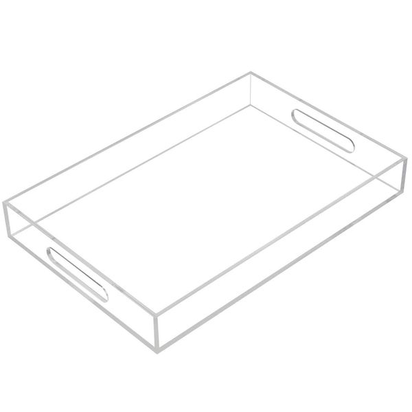 Clear Sturdy Acrylic Serving Tray,Makeup Drawer Organizer,Vanity Table