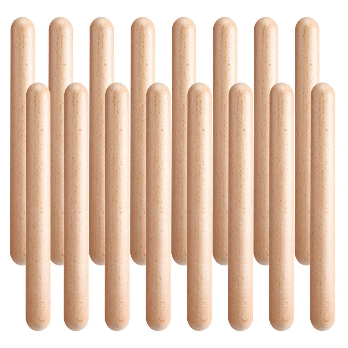 8 Pairs Classical Wood Claves Musical Percussion Instrument