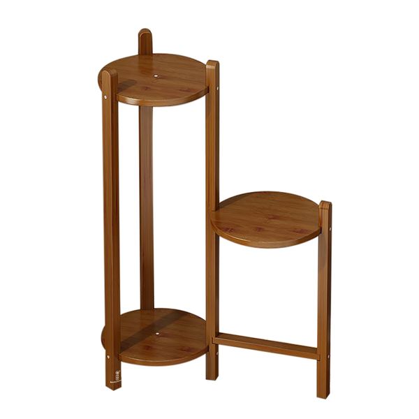 imix home ,3-Tier Bamboo Plant Stand-Indoor Planter Rack For Potted Flower