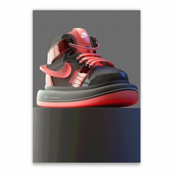 Nike ED7 Black and Red - A1 Poster
