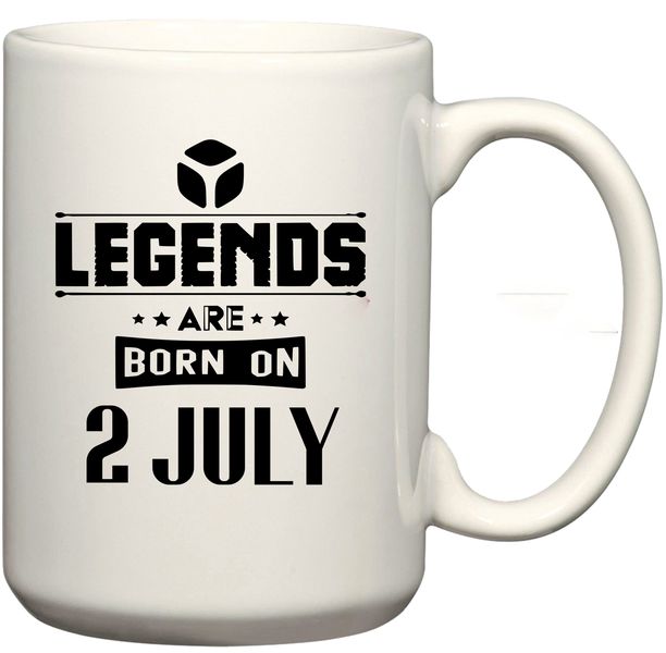 Legends Are Born on 2 July Birthday Coffee Mug