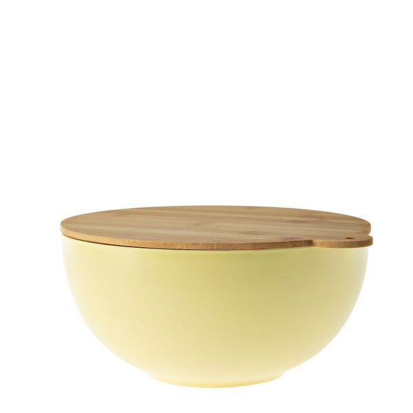 George &amp; Mason - Ava Bamboo Fibre Salad Bowl 24x12cm - Yellow