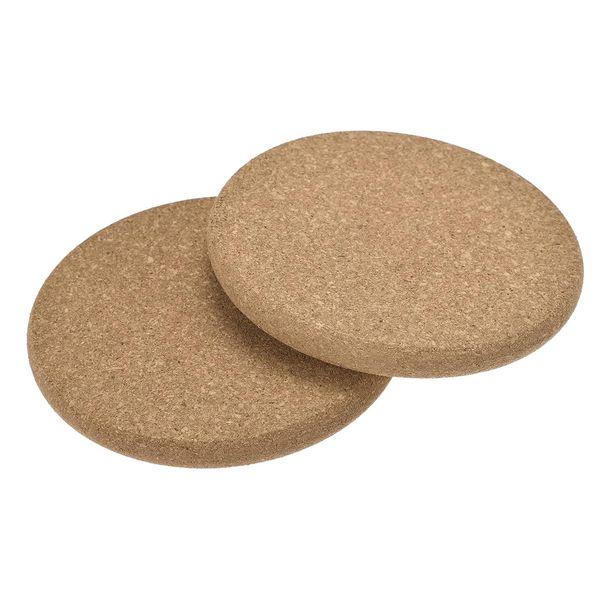 Kitchen Barware 2-Pack Cork Wood Trivet Coasters Hot Plate - 19cm