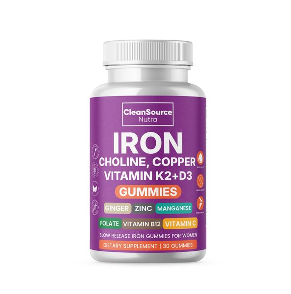 Iron, Choline, Copper, Vitamin K2 + D3 Gummies