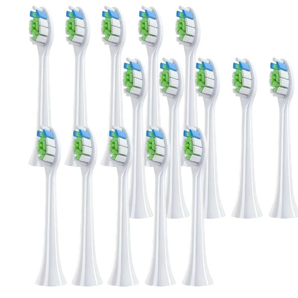 15 Pieces Compatible with Philips Sonicare White Replacement Brush Heads