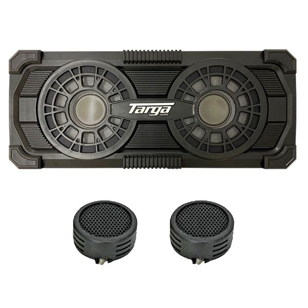 Targa TG-SKA20000D 10" Twin Subwoofer &amp; Amplifier Enclosure &amp; Evo Tweeters