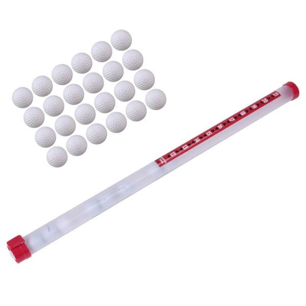 Golf Ball Picker Tube &amp; 21 Floating Practice Balls Set