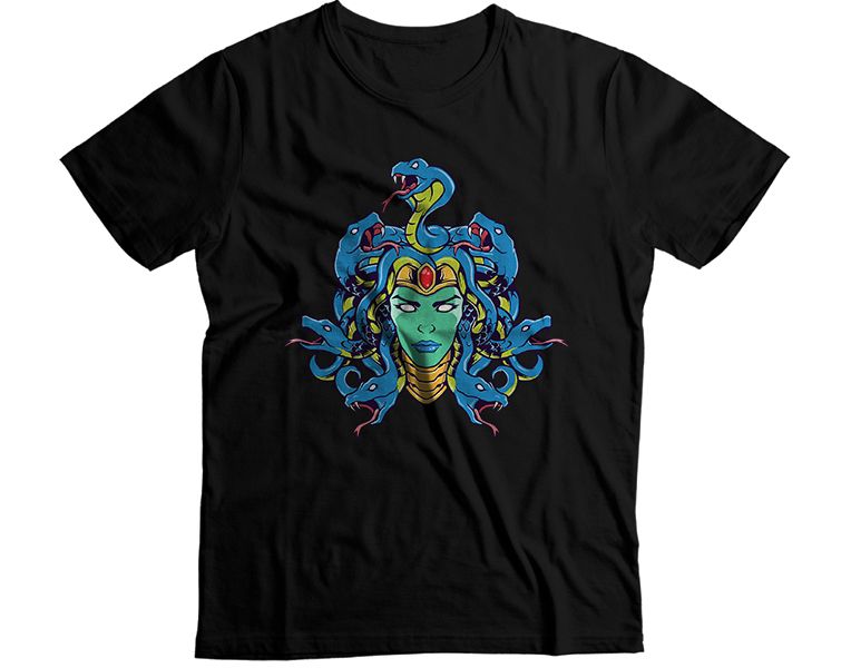 Woman Snakes On Her Head T-Shirt