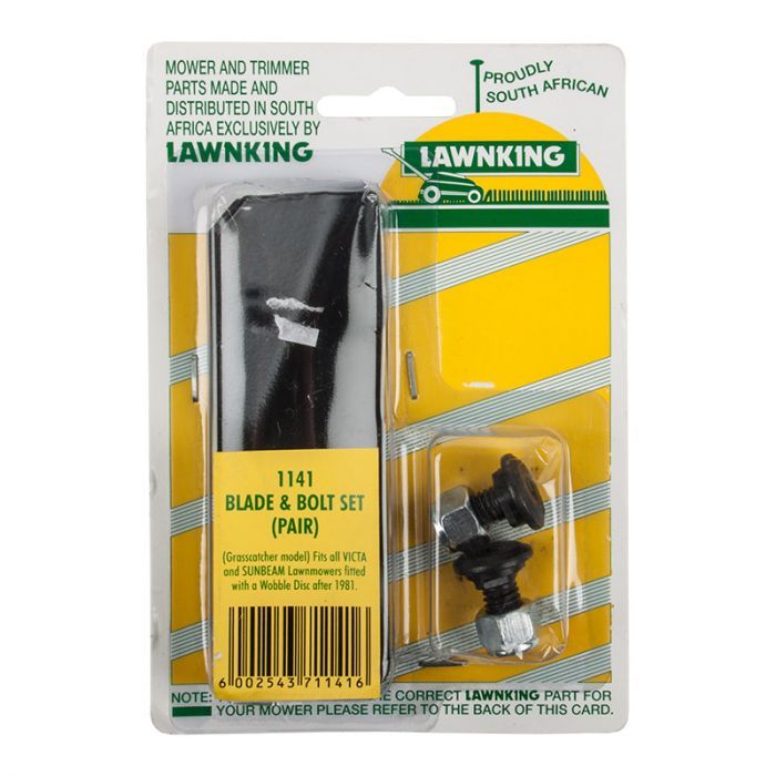 Lawnking - L/Mower Blade & Bolt Victa Wobble - 2 Pack