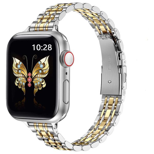 Ultra-thin Metal Bands Compatible With Apple Watch 38/40/41/42 mm Stainless