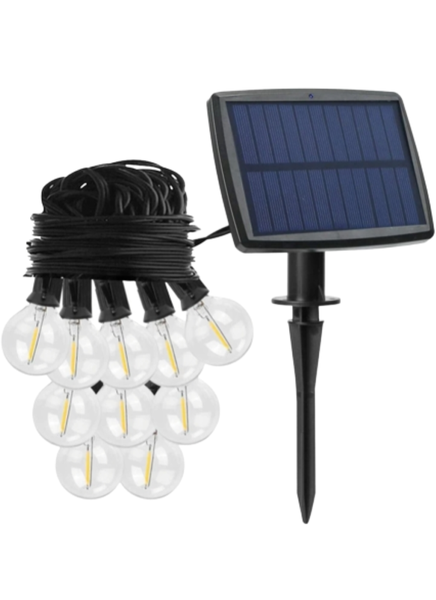 Alfresco Weatherproof String Lights with Solar Backup