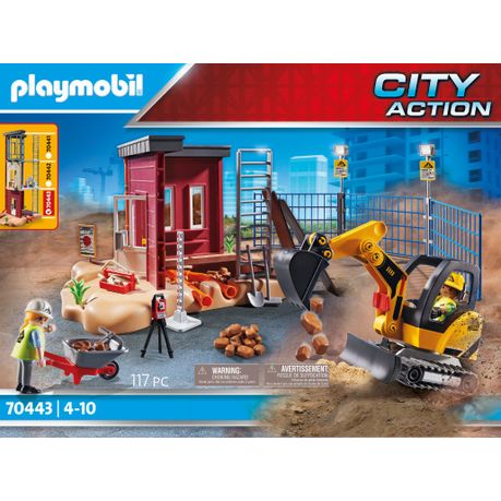 PLAYMOBIL City Action Mini pelleteuse / Chantier - Playmobil