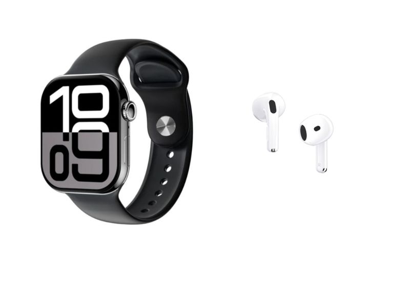 X10 Pro Max Smartwatch And 4th Generation Headsets Bundle.