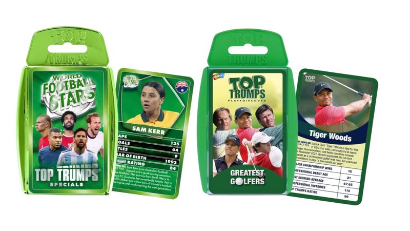 Top Trumps Sports Legends Duo Pack Greatest Golfers &amp; Football Stars Bundle