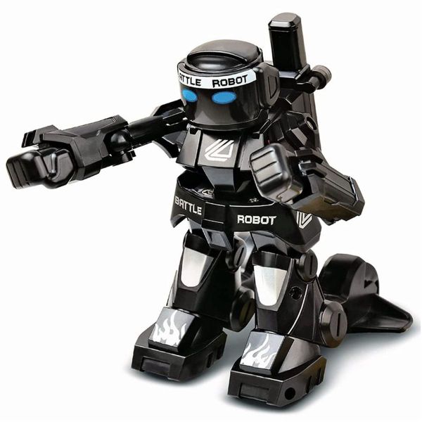 Electric Kids Battle Boxing Robot Toy, Competitive Combat Toy - Black