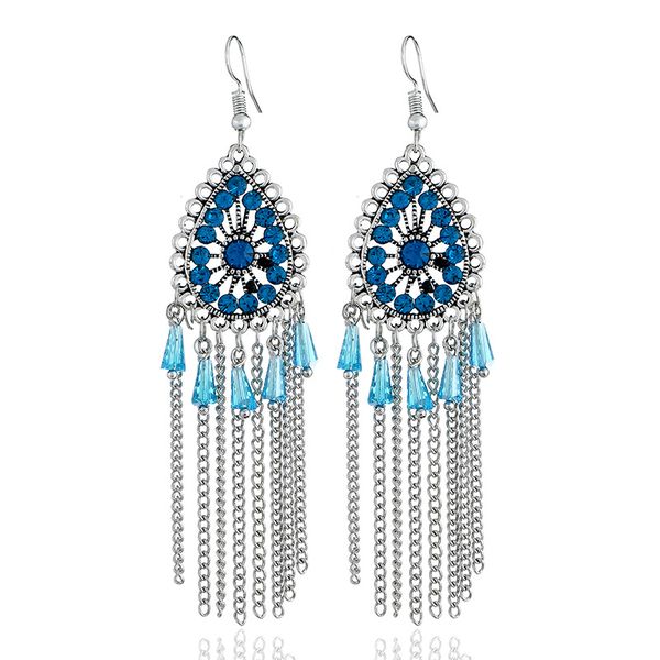 RANDROSE Creative Drop-Shaped Long Tassel Earrings
