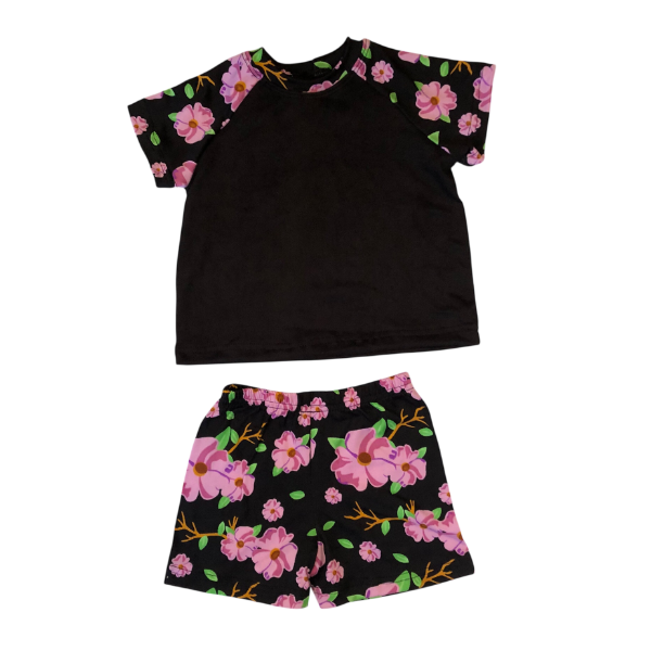 Baby/Toddler/Kids Summer Pajamas for Girls-Pink Flowers