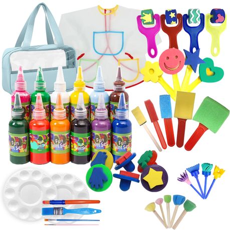Kid's Sponge Drawing Tools & Watercolor Paints Kits