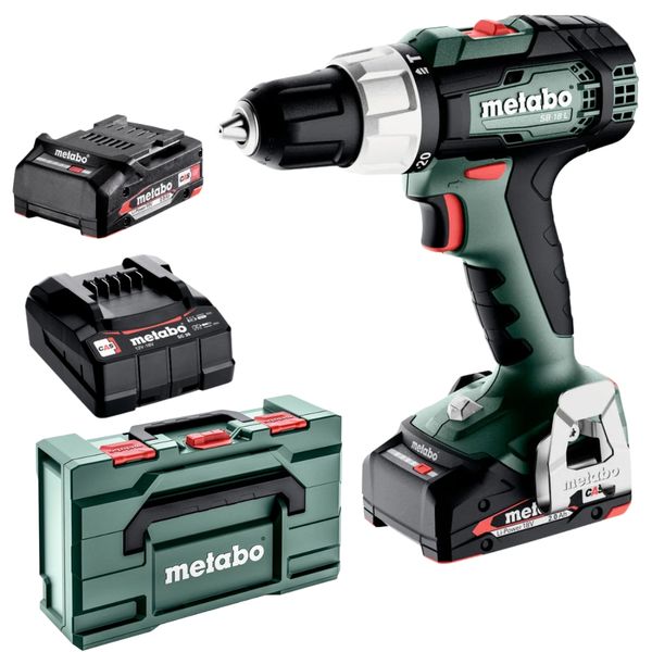 Metabo - Cordless Hammer Drill (SB 18 L) with 2 x 2Ah Batteries &amp; Charger