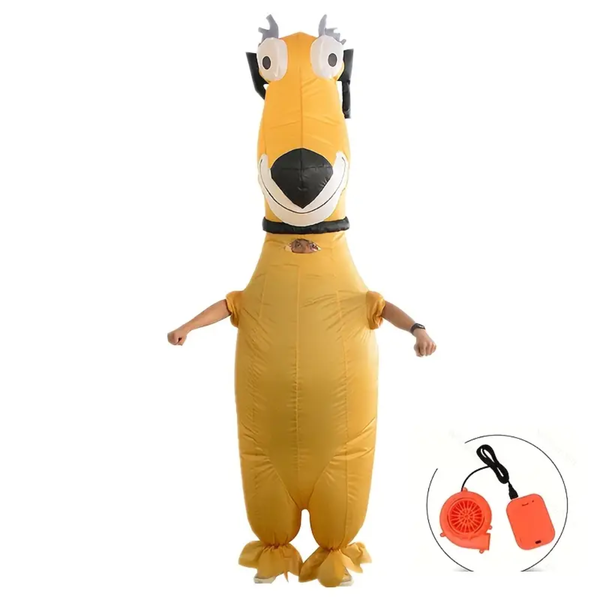 Inflatable Yellow Dog Costume for Halloween and Christmas