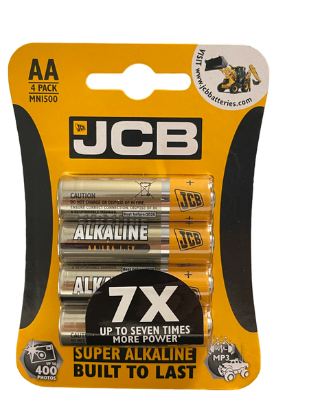 Synergy360 JCB Super Alkaline Batteries, AA 4 Plus - Pack of 4