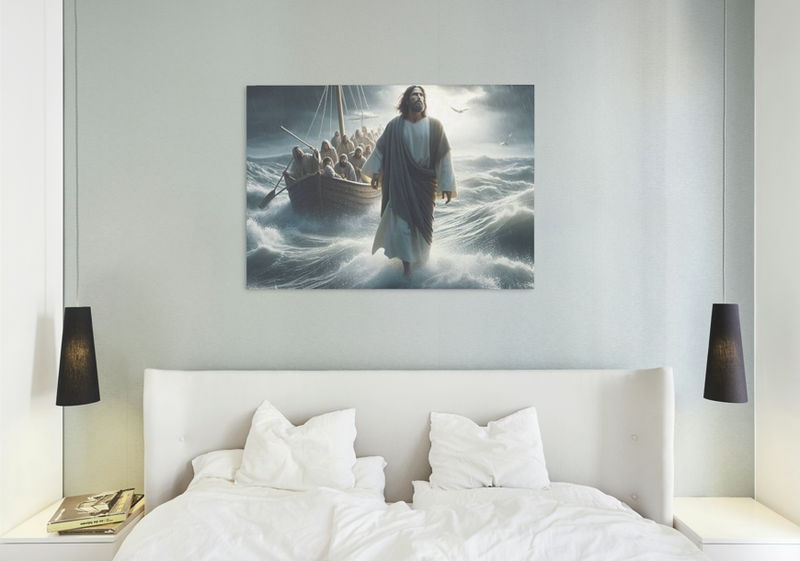 Jesus Walking in the Sea Wall Art