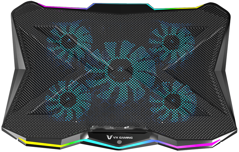 VX Gaming Boreas Series 5-Fan 17" Laptop Cooling Pad with RGB