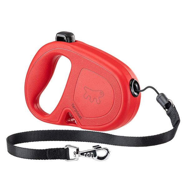 Ferplast Flippy One Cord M - 5m Retractable Dog Leash, Up to 20kg, Red