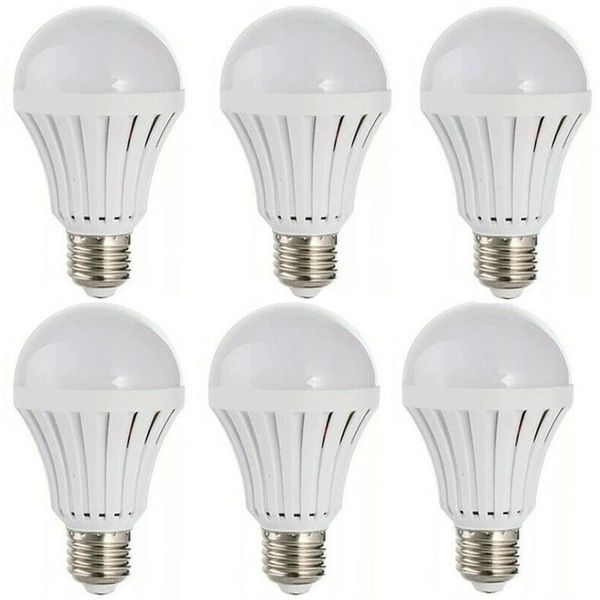 6 Pack Loadshadding Rechargeable LED Light Bulb 12w - Screw