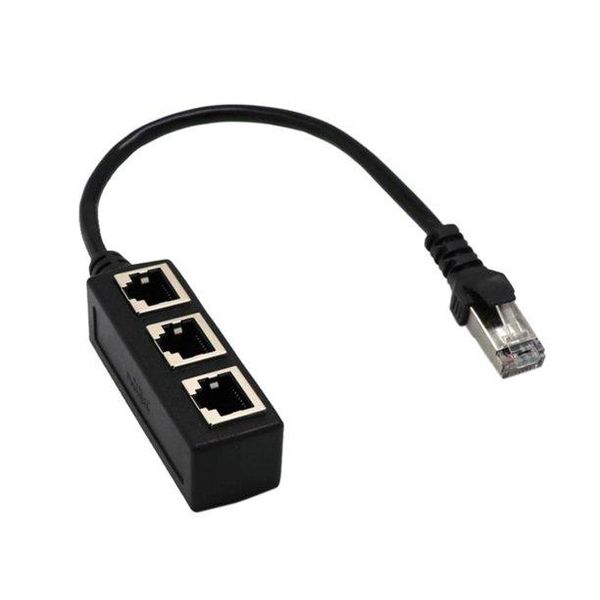 RJ45 Splitter Ethernet One Male To Three Female Extension Line