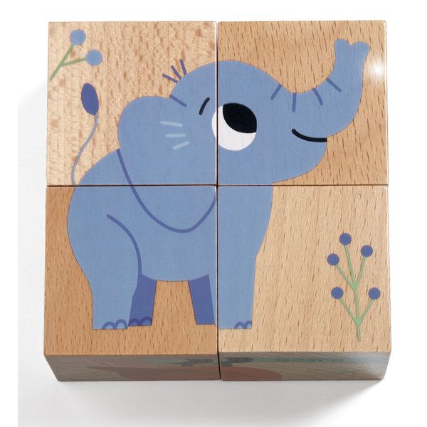 Djeco Wooden Block Puzzle - Wild &amp; Co