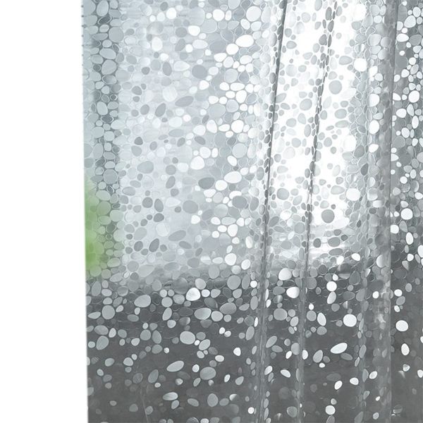 Transparent Shower Curtain Pebble Pattern Bathroom Shower Curtain