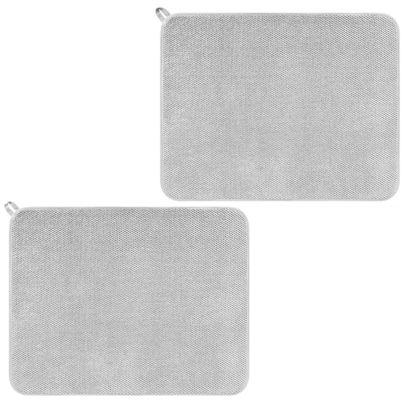 Bestby - 2 Pack Absorbent Microfiber countertop Dish Rack Drying Mat