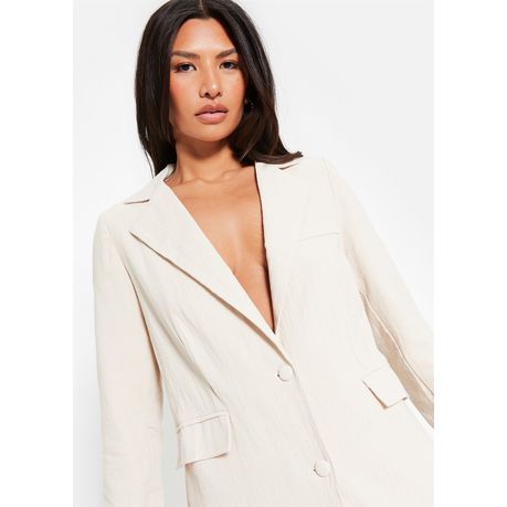 Ladies cream hot sale linen jacket