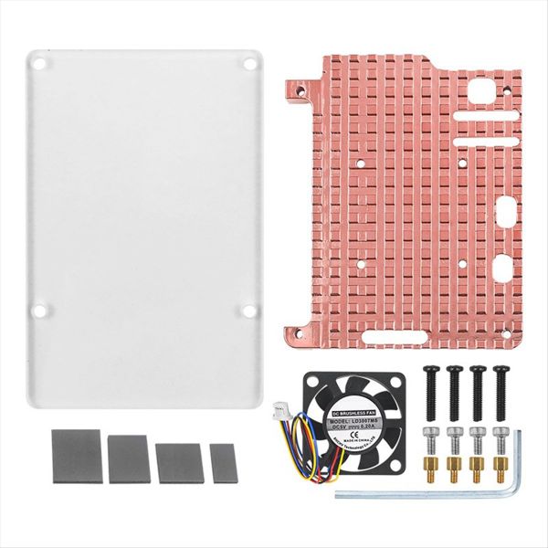 Universal Pi 5 Copper Heatsink Metal Case Compatible with Raspberry